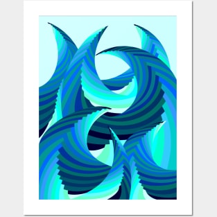Graphic Waves Posters and Art